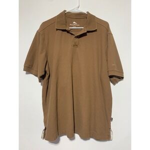 Tommy Bahama Men Size XL Brown Short Sleeve Cotton Shirt
